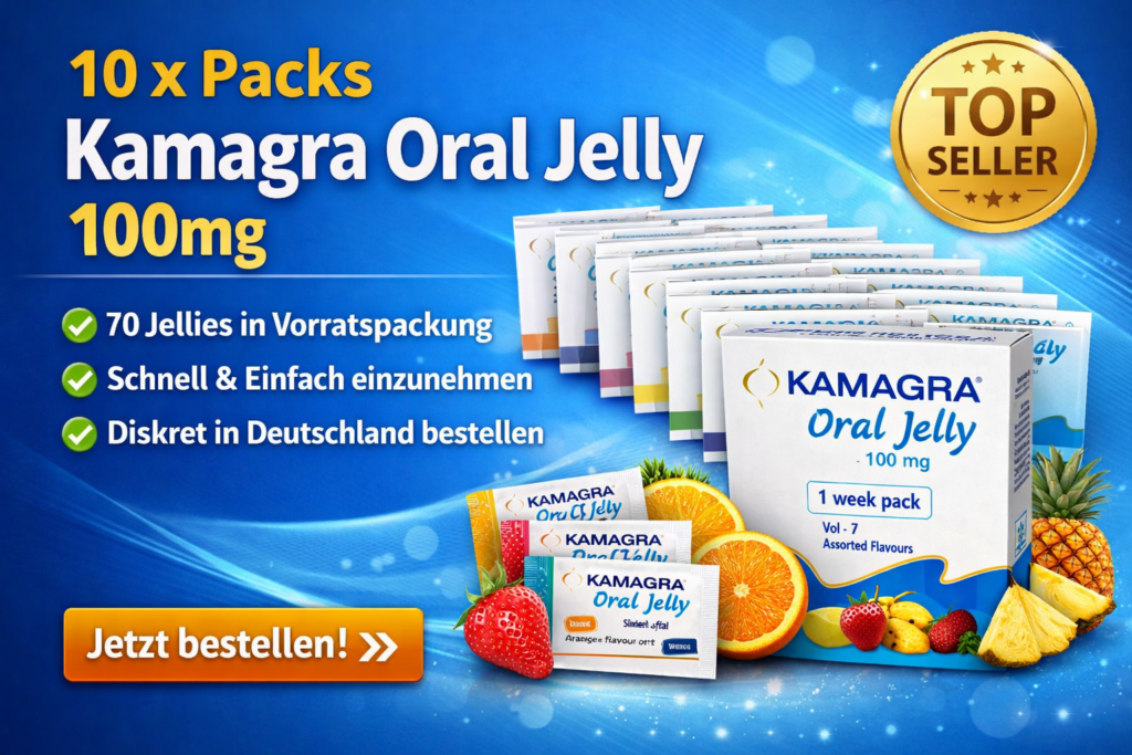 10 x Packs Kamagra oral jelly 100mg (70 Jellies)